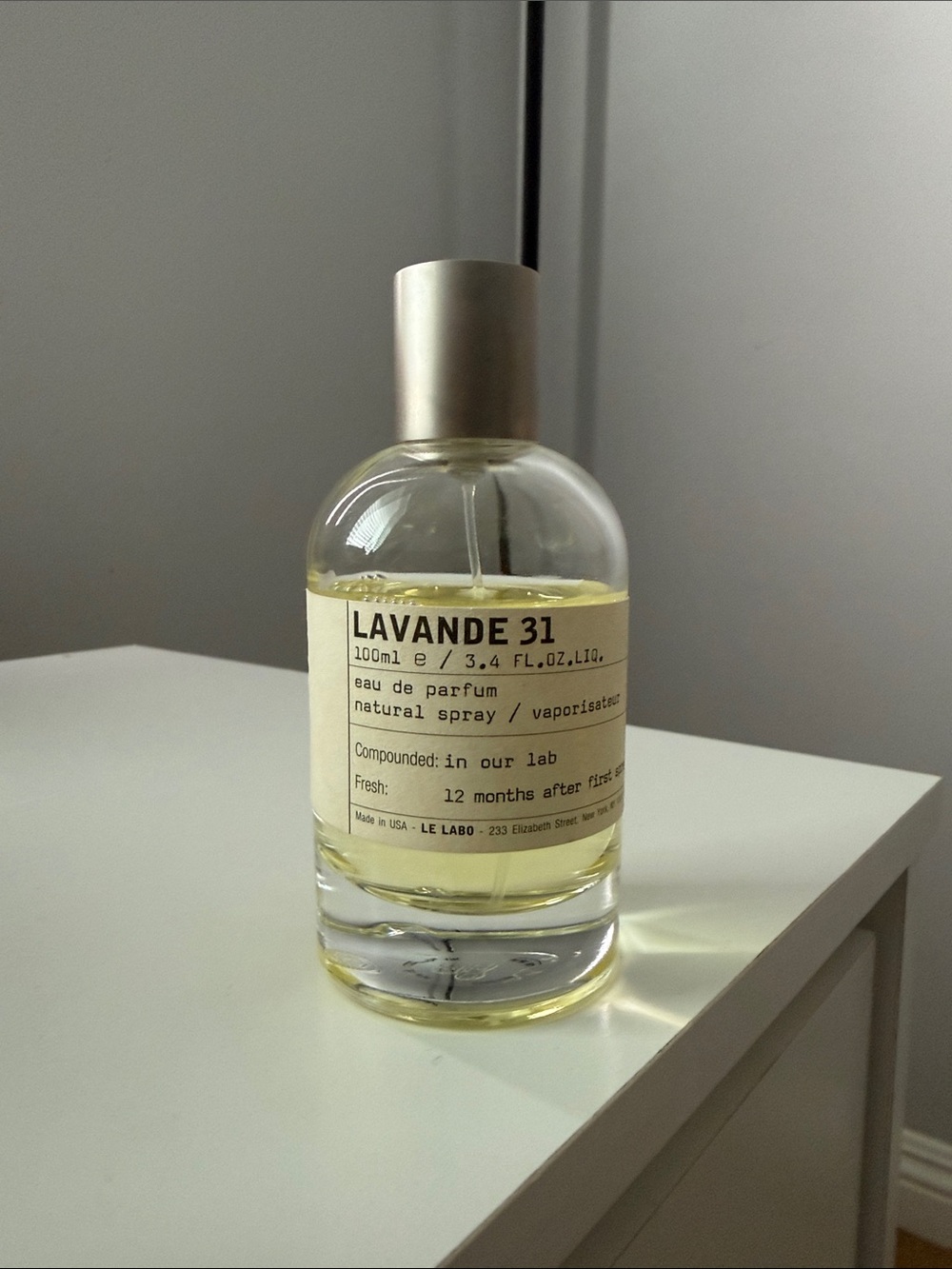 Le Labo Lavande 31 Perfume Bottle - Pale Yellow & Silver